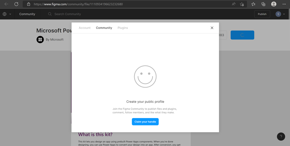 Picture showing Figma dialogue box