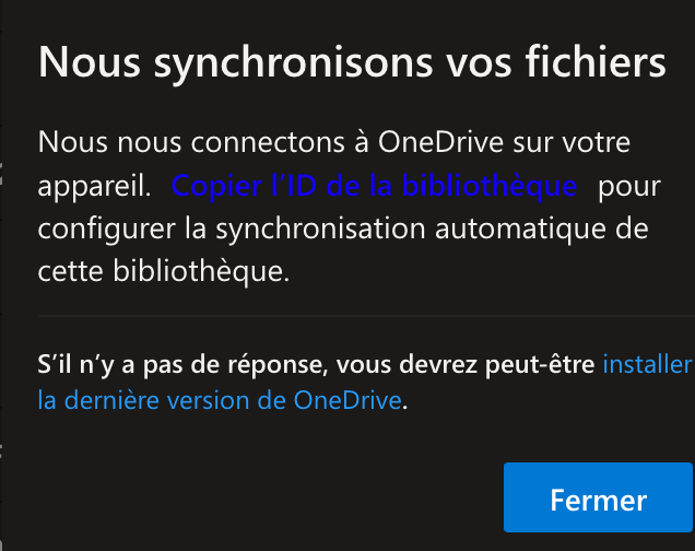How to copy the library ID in order to synchronise my files ...