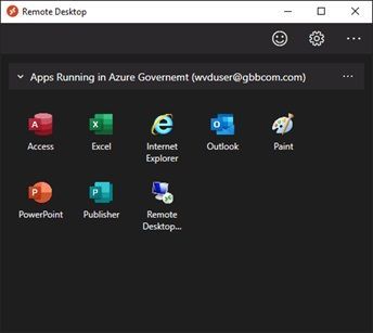 AVD Remote Apps and Destktop published to AAD Commercial from VMs in Azure Gov