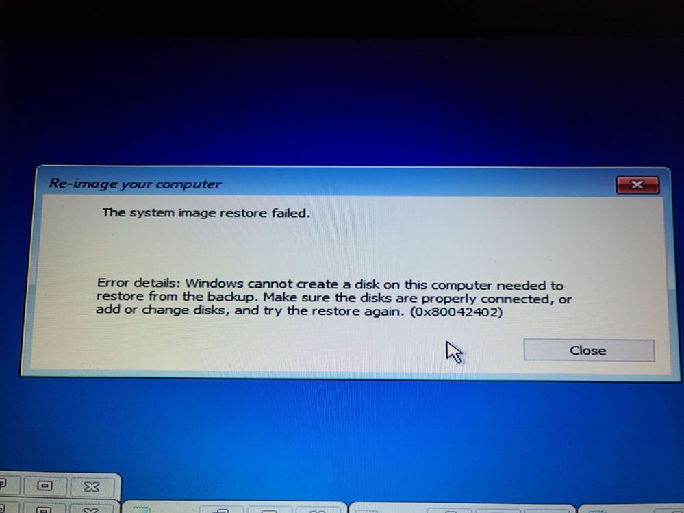 A picture of the error I get