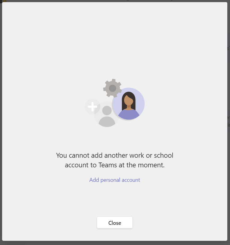 how to add a second microsoft teams account