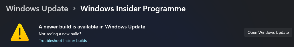 Windows Insider Build not updating | Microsoft Community Hub