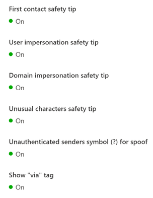 Figure 15: Turn on safety tips in the anti-phishing policy