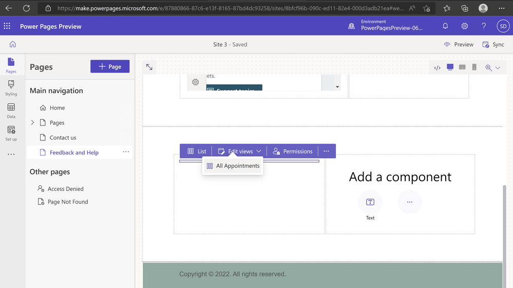 A picture showing List view option