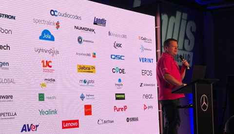 @Mark Vale - Organizer, Commsverse thanking event sponsors who largely funded the event.