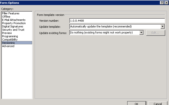 How to restore a previous version of an Infopath form when changes were ...
