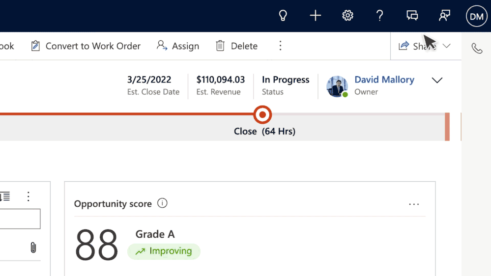 Start a connected Teams chat in Dynamics 365.gif