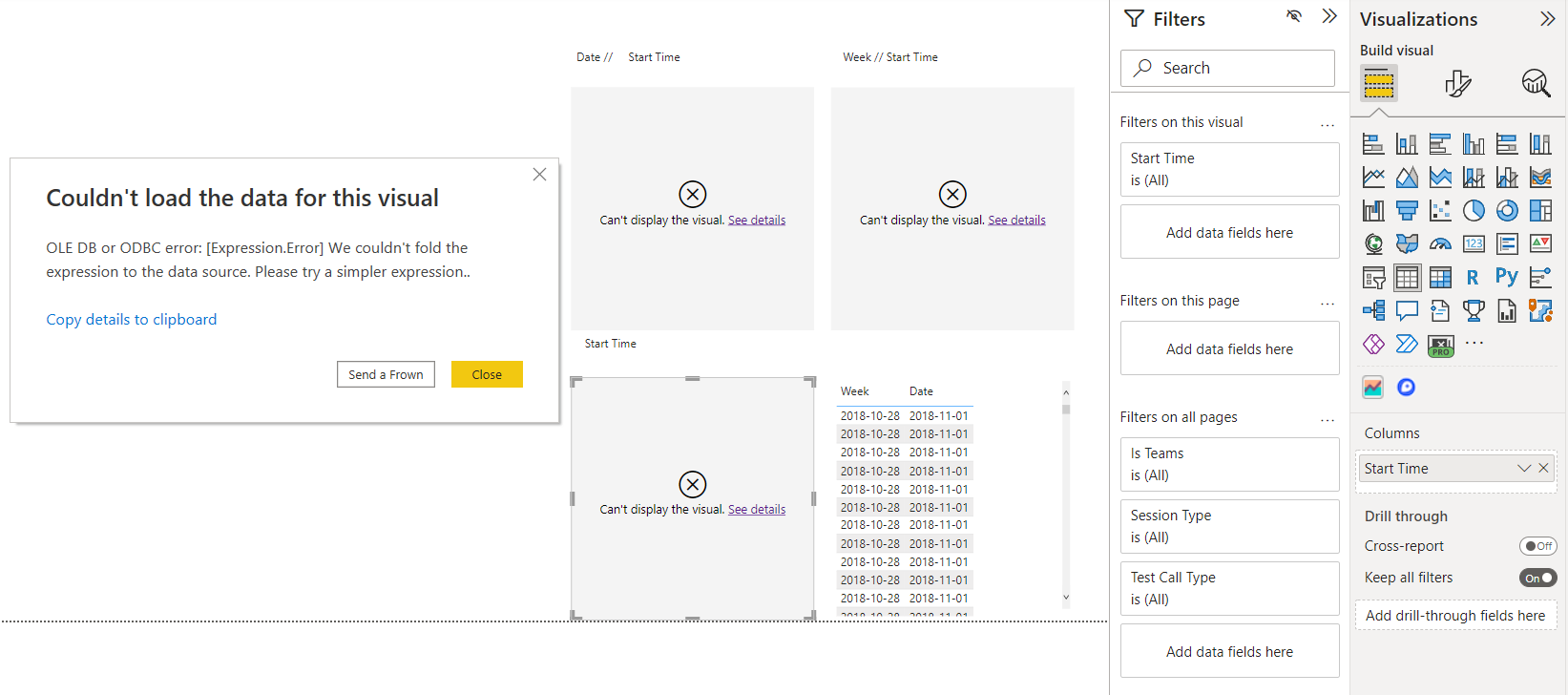 CQD - Customised reports no longer able to load visuals | Microsoft ...