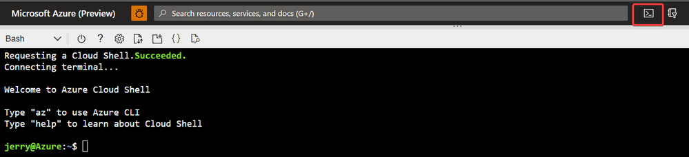 Azure CLI in Azure Portal