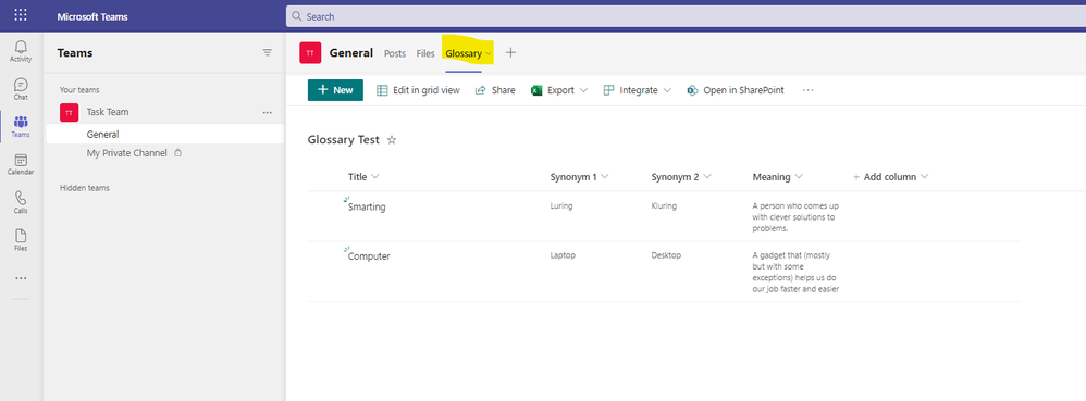 Embed the List where You want it to be available