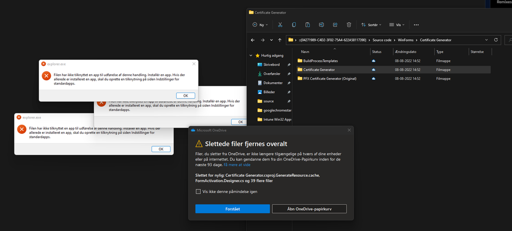 lots of popups when delete a folder - not working at all.png
