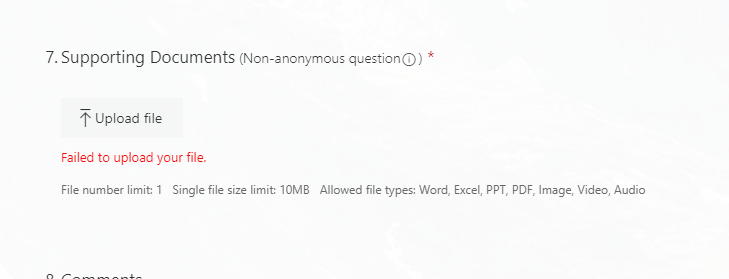 Error message when uploading files | Microsoft Community Hub