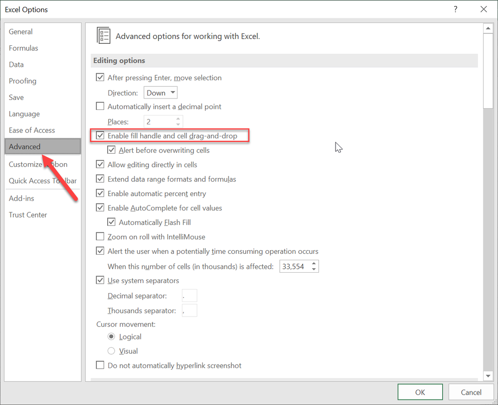 Enable fill handle and cell drag-and-drop.png