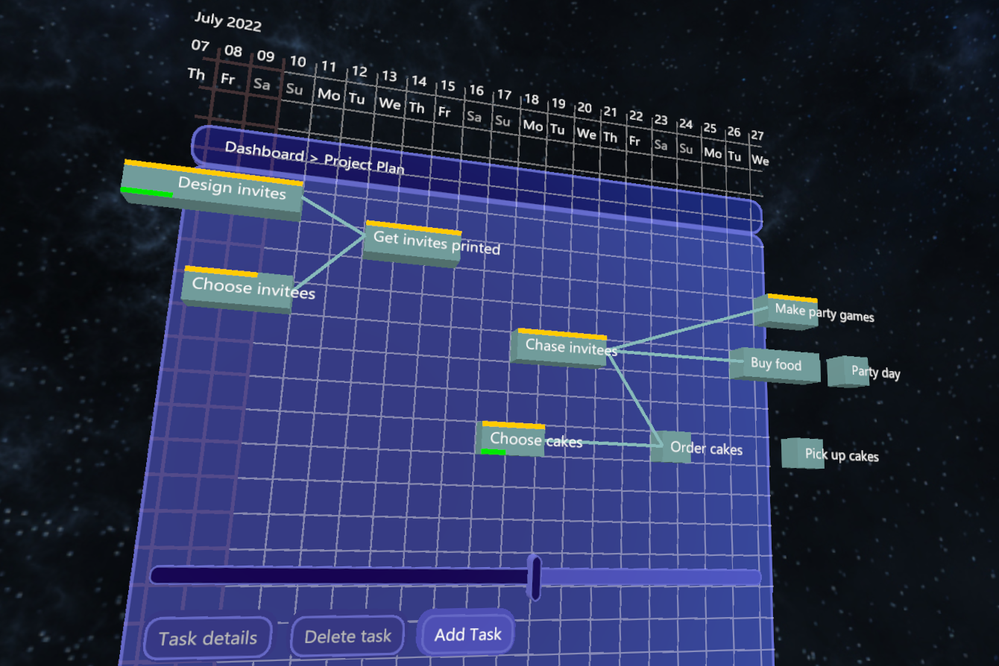 Grid lines and 3D project plan