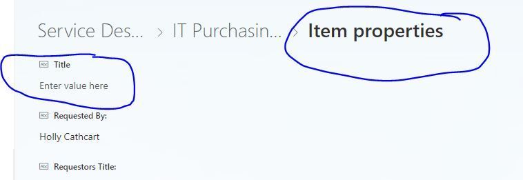 The Items Properties
