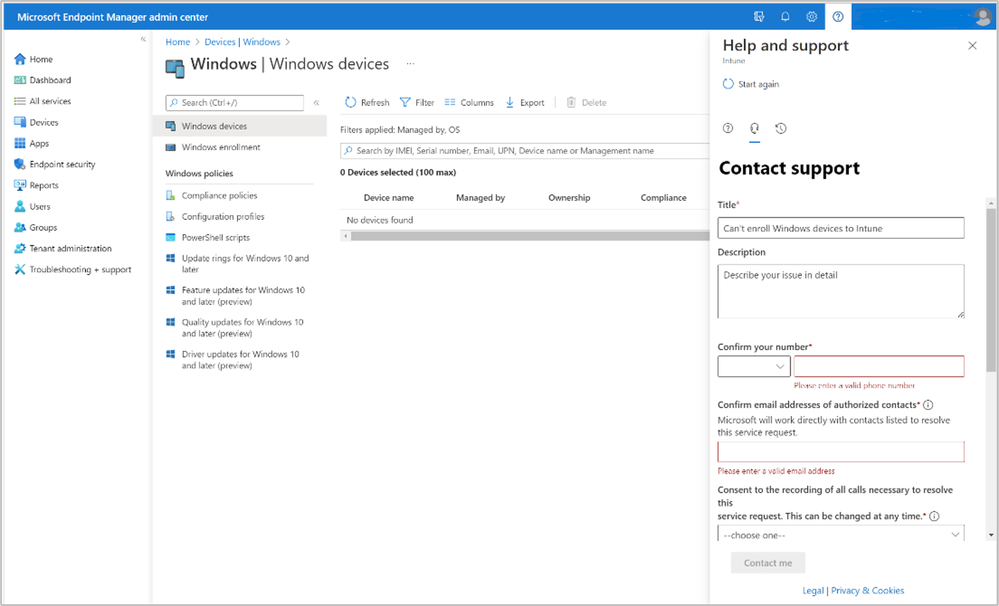 Easily submit support tickets from the same location you’re experiencing issues in.