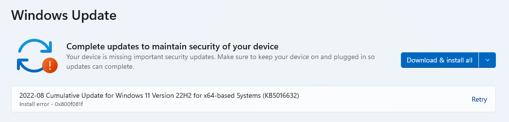 update for windows 11 version 22h2 for x64 based systems