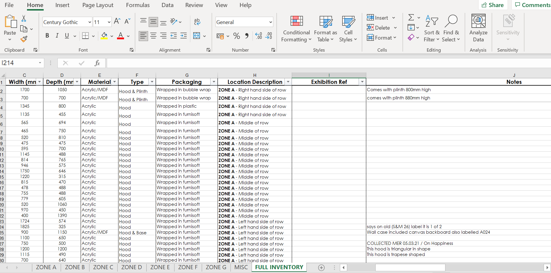 Creating an inventory in excel with a master tab | Microsoft Community Hub