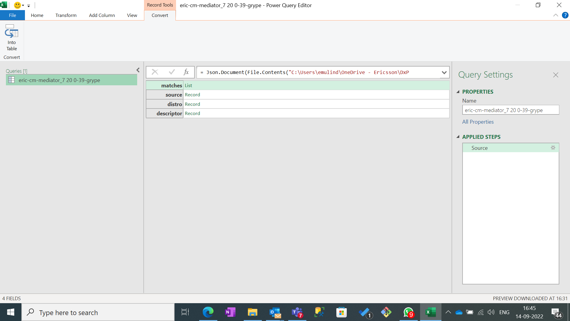 Not getting the expand (button) in Power BI editor while importing the ...