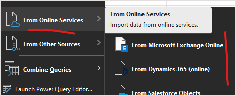 Get data from online service missing in Excel Office 365 E3 and E5 ...