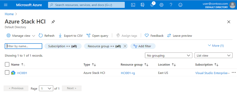 Azure Stack HCI managed via Azure Portal