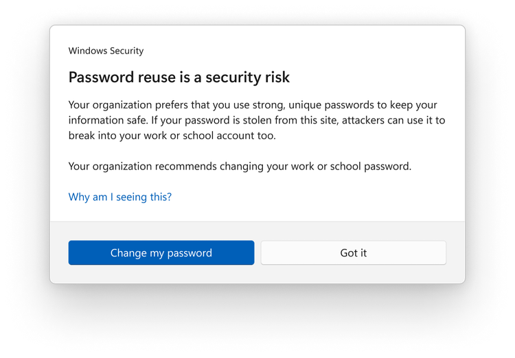 Protect passwords with enhanced phishing protection | Windows IT ...