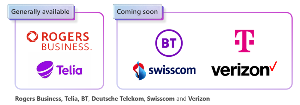 Teams Phone Mobile has deep integrations with many of the leading mobile operators.