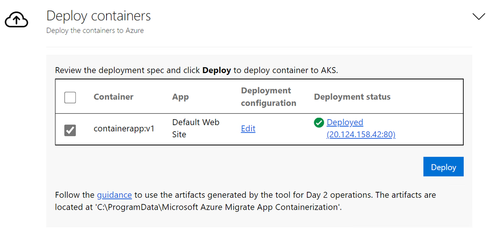 Deploy Containers