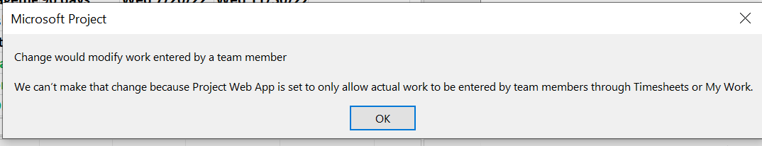 MS Project Error 