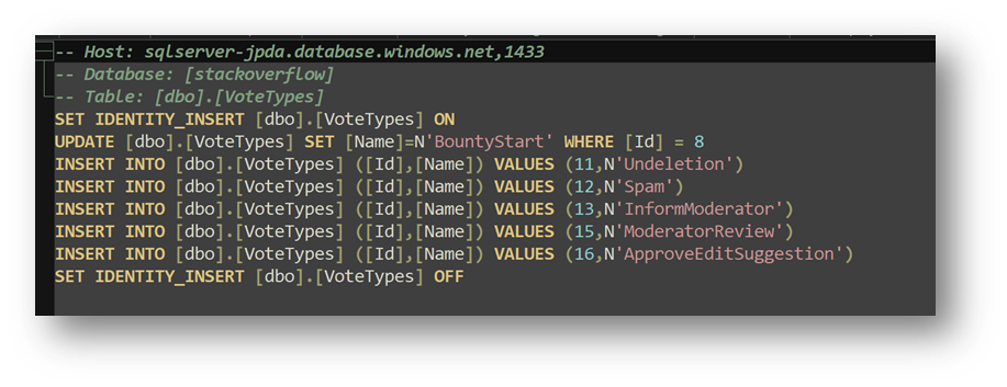 Script to run on the subscriber tables