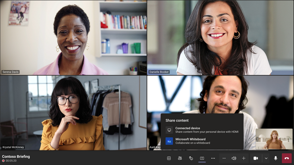 Redesigned share menu and Microsoft Whiteboard support for resource accounts.png