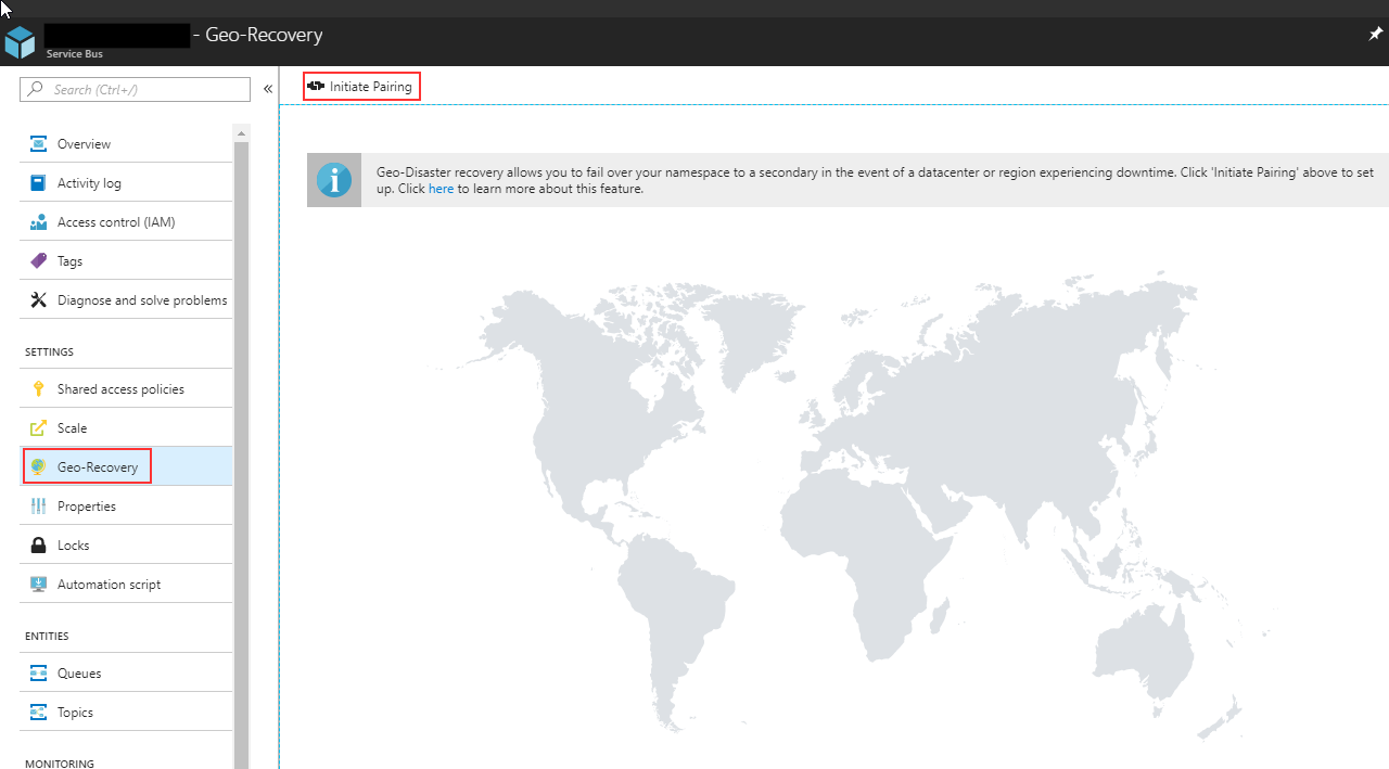 Geo-Disaster-Recovery user interface available in Portal | Microsoft ...