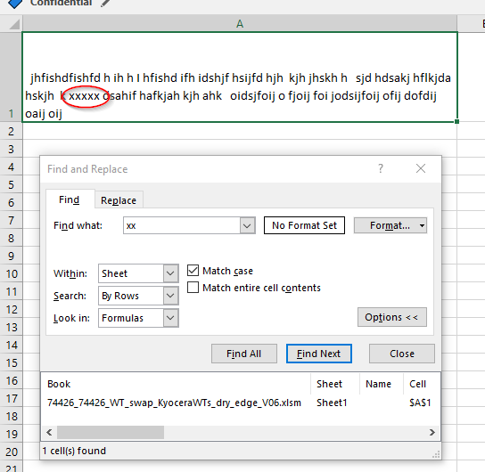 Excel specific text search in one cell | Microsoft Community Hub