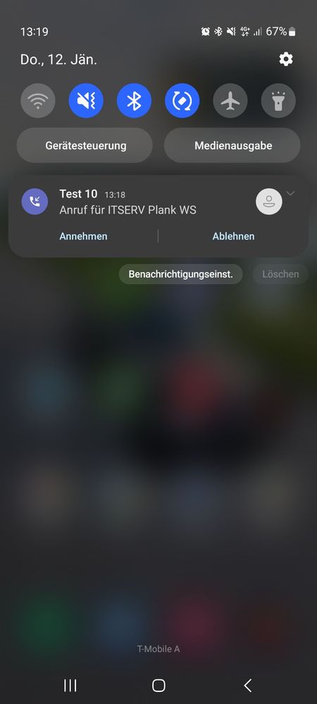 outside of the lock screen