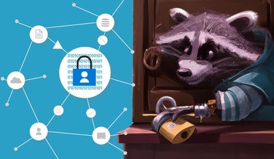 Zero Trust Raccoon thief stealing cloud data