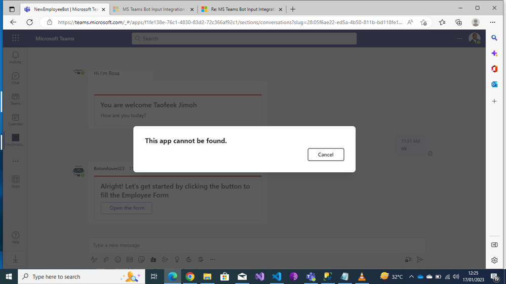 The form from the task module is no longer available.