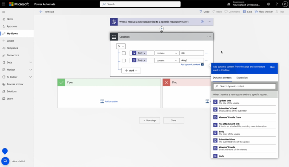 An image demonstrating the creation of the Workflow creation through connector in Power Automate on a desktop device.