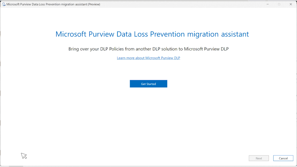 Figure 1: Importing Symantec DLP export XML files in migration assistant