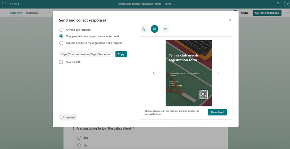 Microsoft Forms’ new cover page and distribution experience 2.png