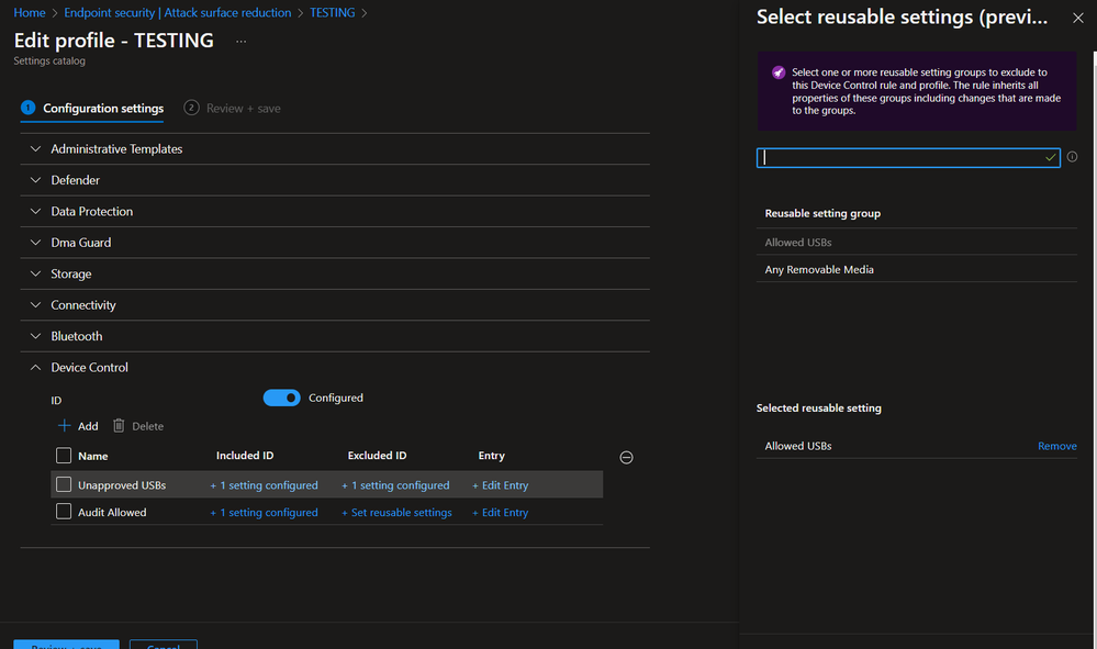 Devices to Exclude from Blocks