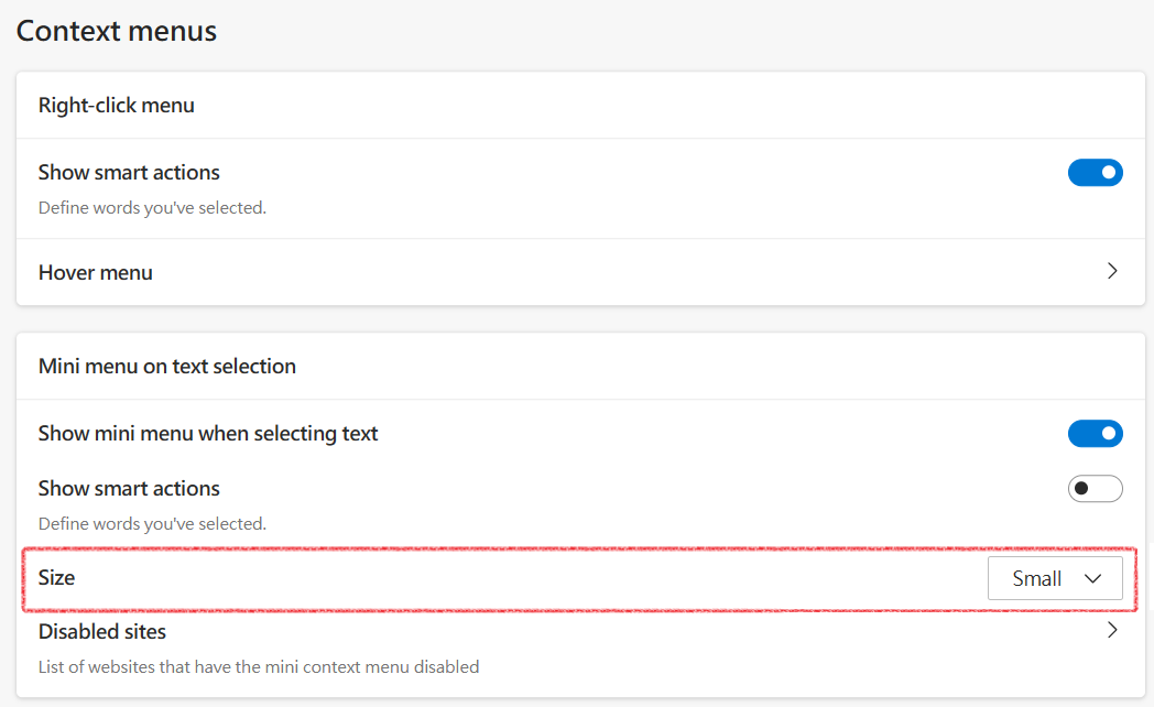 Custom the Mini menu on text selection | Microsoft Community Hub