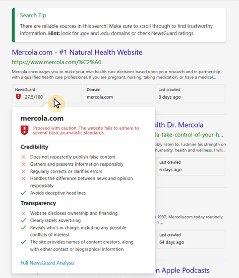 Example of a poorly-rated site