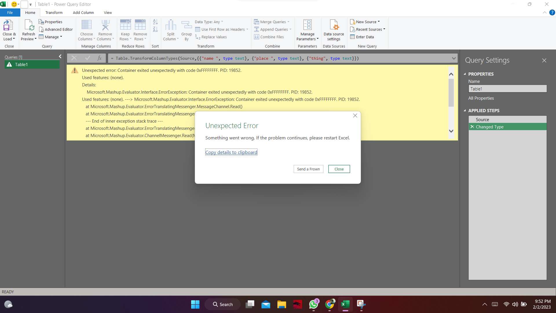 Please help me to get out from this power query error | Microsoft ...
