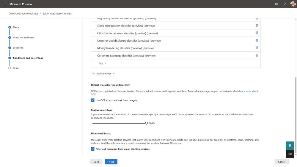 Check box under “Filter email blasts” to enable the filter.
