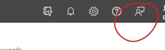 Feedback icon in Microsoft Endpoint Manager admin center