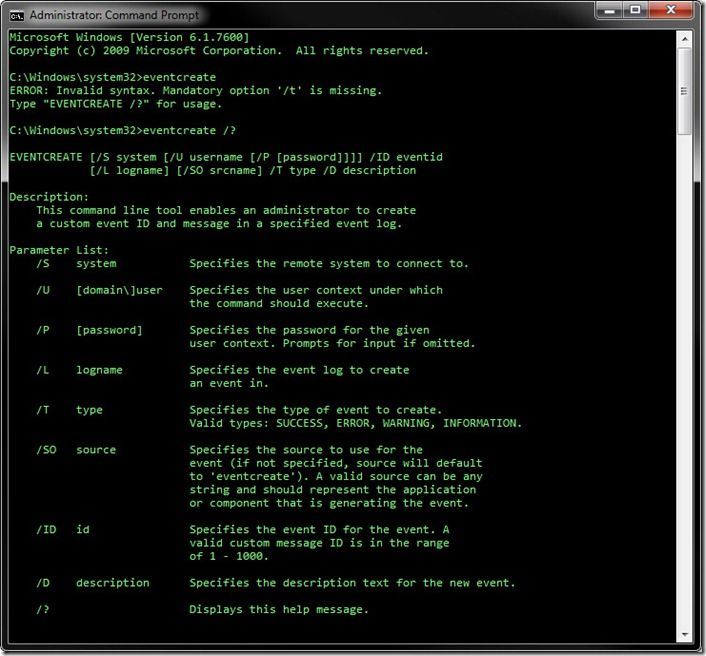 Two Minute Drill: The Eventcreate command | Microsoft Community Hub