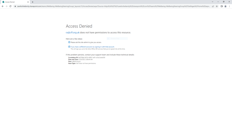 Sorry, you don't have access v. Access Denied | Microsoft Community Hub