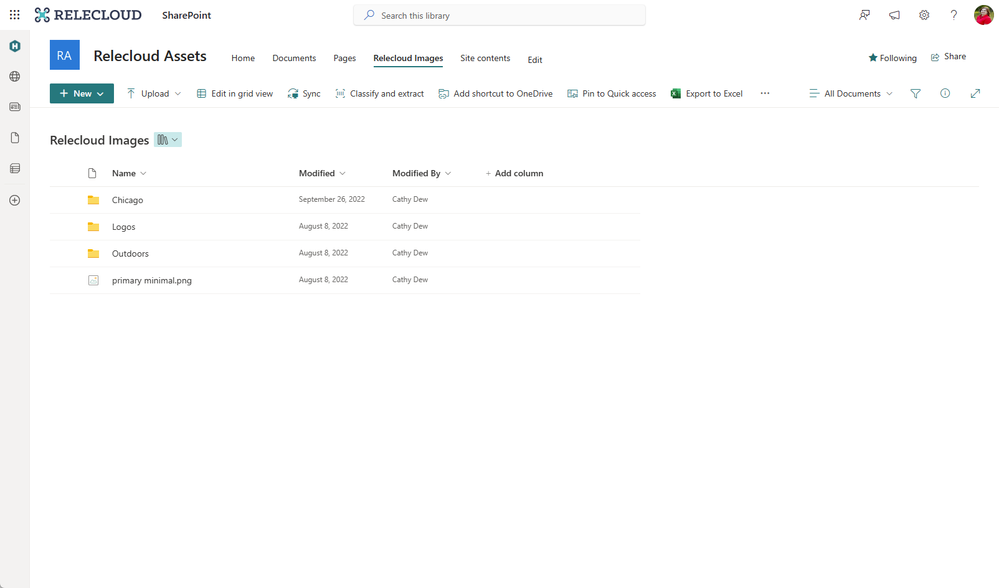 Setting up your organization assets site and libraries
