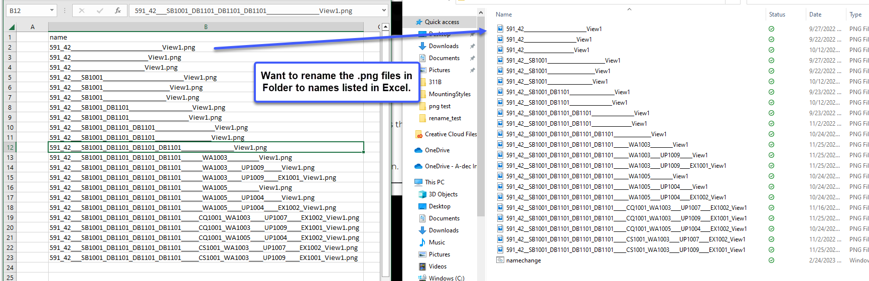 How to rename file names from an excel cell | Microsoft Community Hub