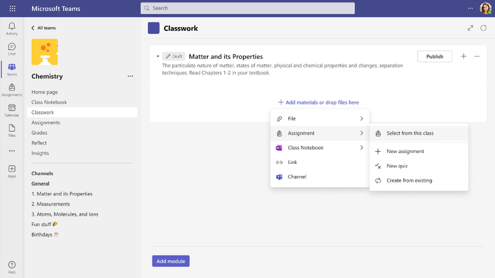 Finding resources to add to Classwork